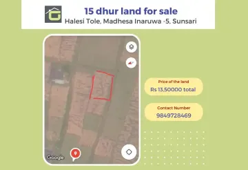 Halesi Tole, Madhesa, Ward No.12, Inaruwa Municipality, Sunsari, Koshi Pradesh Nepal, ,Land,For sale - Properties,9148