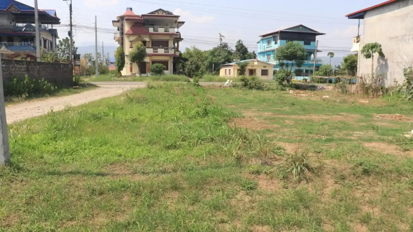 Bharatpur land for sale, Anandapur ghaderi, 11 dhur commercial plot, 2 side road land Nepal, corner land Bharatpur, land near Bhagat Metal, business land in Bharatpur, ready-to-build land Nepal, buy land in Bharatpur Mahanagarpalika

