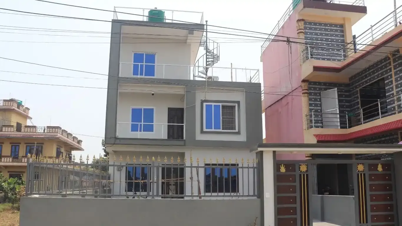 House for sale Bharatpur, Krishnapur house for sale, Bharatpur Ward 7 property, 2-storey house Nepal, Nepal real estate 2082, house near cancer hospital Chitwan, Ujwal Tole house buy