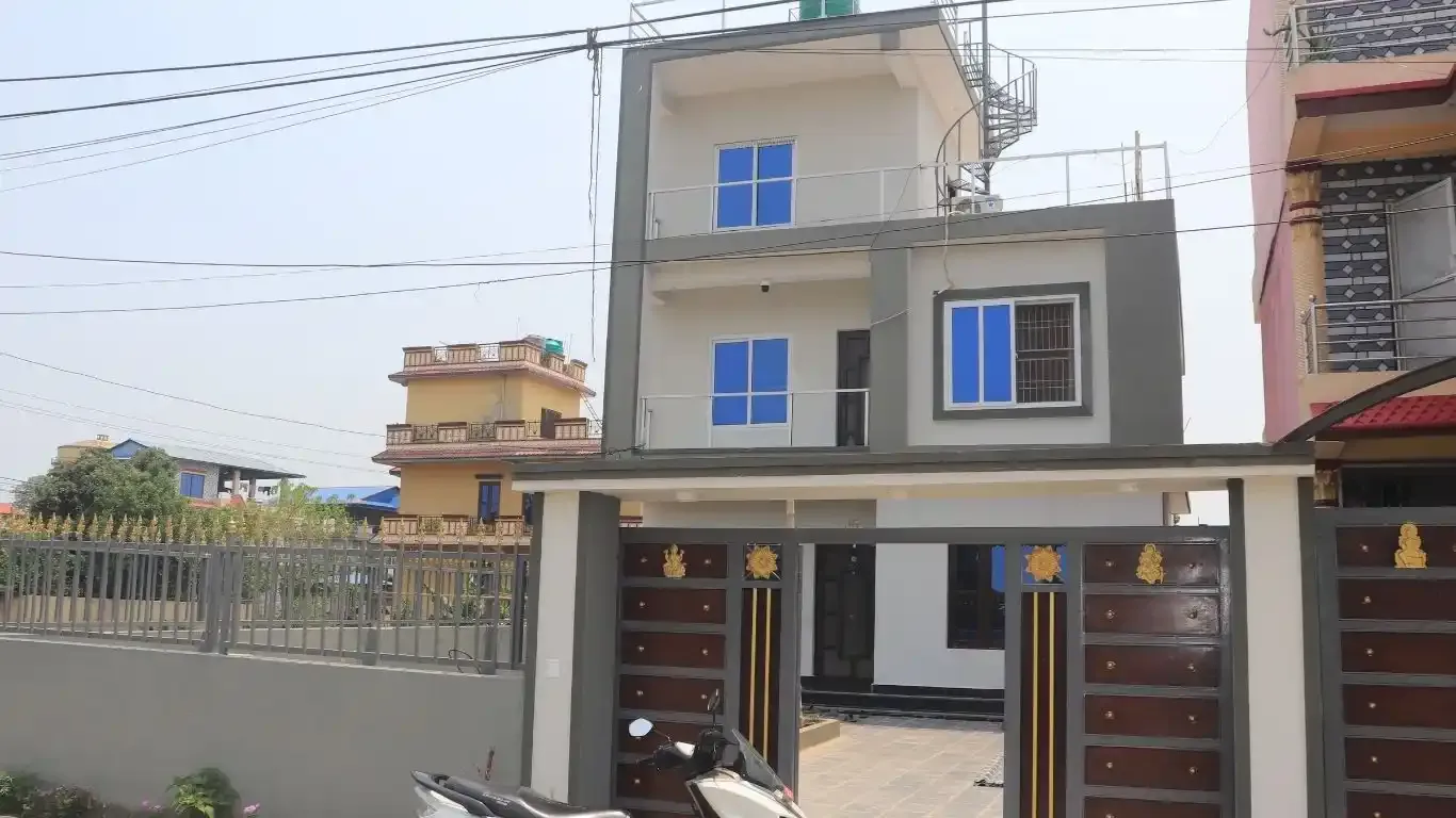 House for sale Bharatpur, Krishnapur house for sale, Bharatpur Ward 7 property, 2-storey house Nepal, Nepal real estate 2082, house near cancer hospital Chitwan, Ujwal Tole house buy