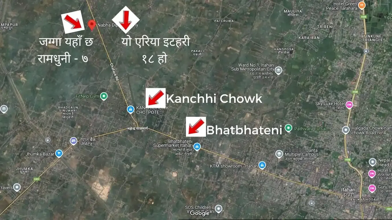 Land for sale Ramdhuni

Kanchhi Chowk plots

Itahari real estate

Buy land near Bhatbhateni Itahari

Koshi Pradesh property investment

Residential land with road access Nepal

Ramdhuni Nagarpalika land

Land for house construction in Nepal

Ghaderi for sale Nepal

Plot on highway in Sunsari

