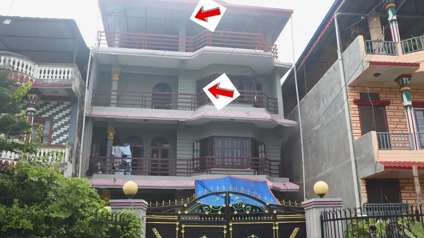 Flat for rent in Bharatpur, 3BHK flat Nepal, Kshatrapur rental flat, 2nd and 3rd floor apartment, rooftop flat Nepal, kitchen on upper floor flat, Bharatpur-2 house rent, no broker flat Bharatpur
