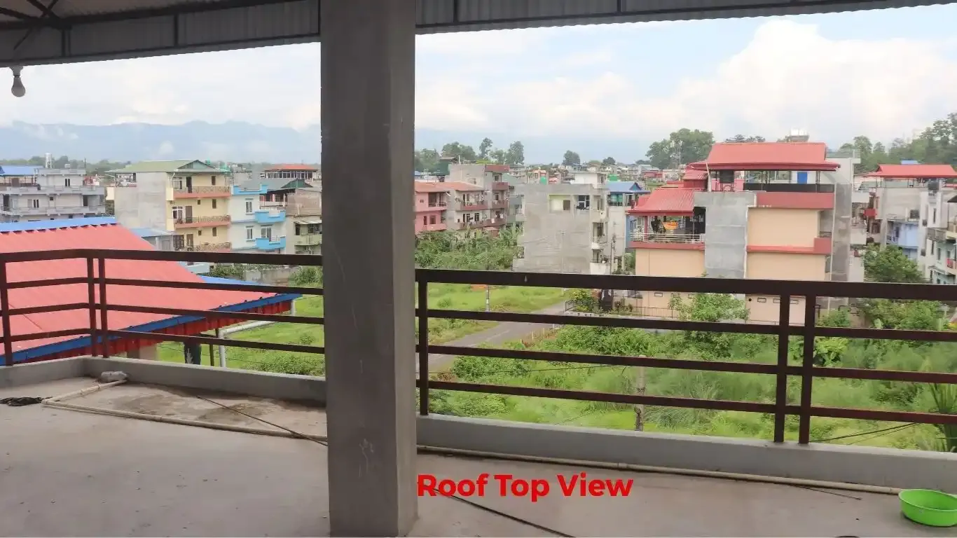 Flat for rent in Bharatpur, 3BHK flat Nepal, Kshatrapur rental flat, 2nd and 3rd floor apartment, rooftop flat Nepal, kitchen on upper floor flat, Bharatpur-2 house rent, no broker flat Bharatpur