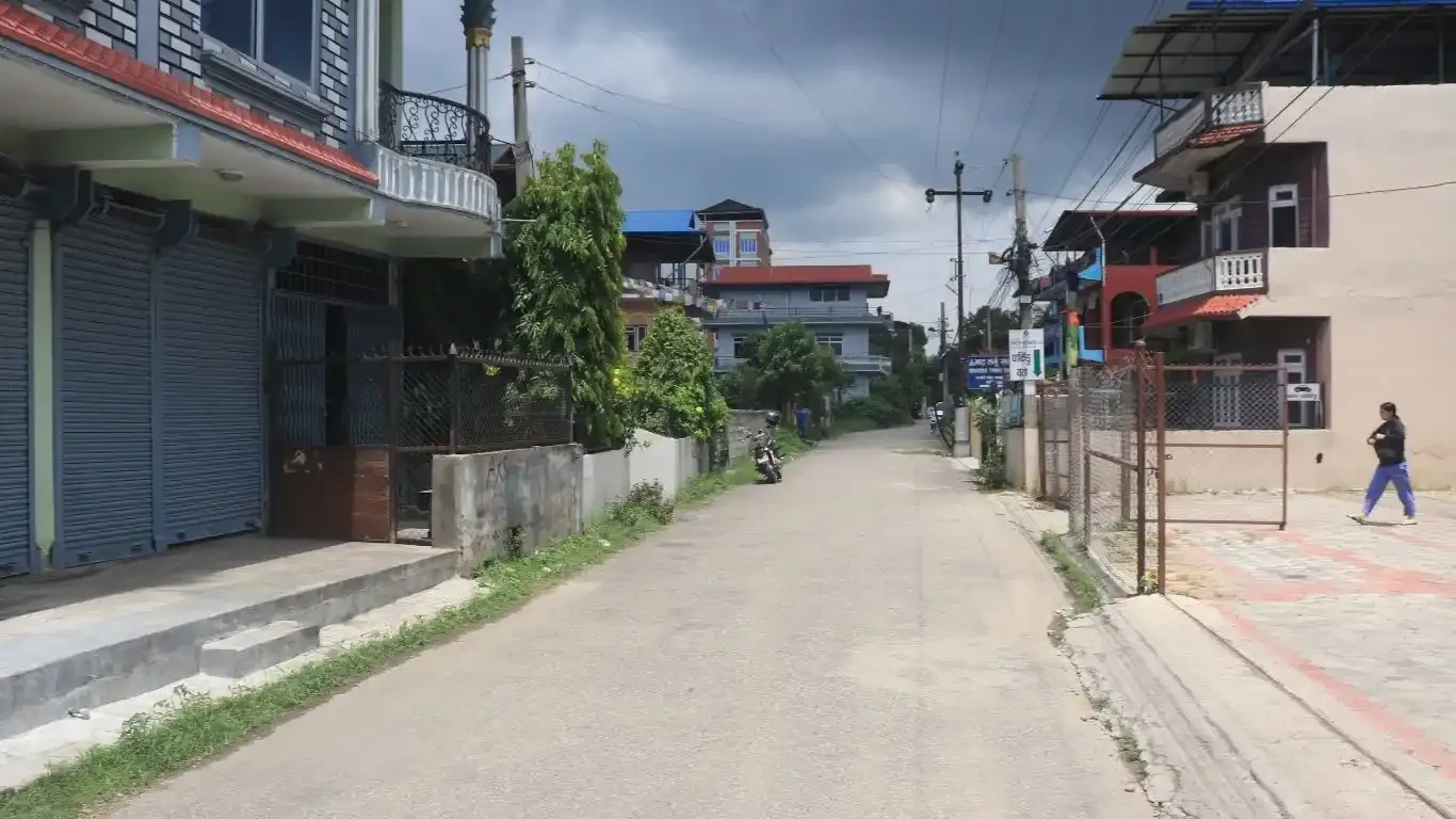 Land for sale in Bharatpur, Airport Road plot, commercial land near Bharatpur Central Hospital, land near Manakamana Hospital, Bharatpur-10 real estate, east-facing land in Nepal, land near Choubish Kothi, Nepal highway land sale, Bharatpur airport land