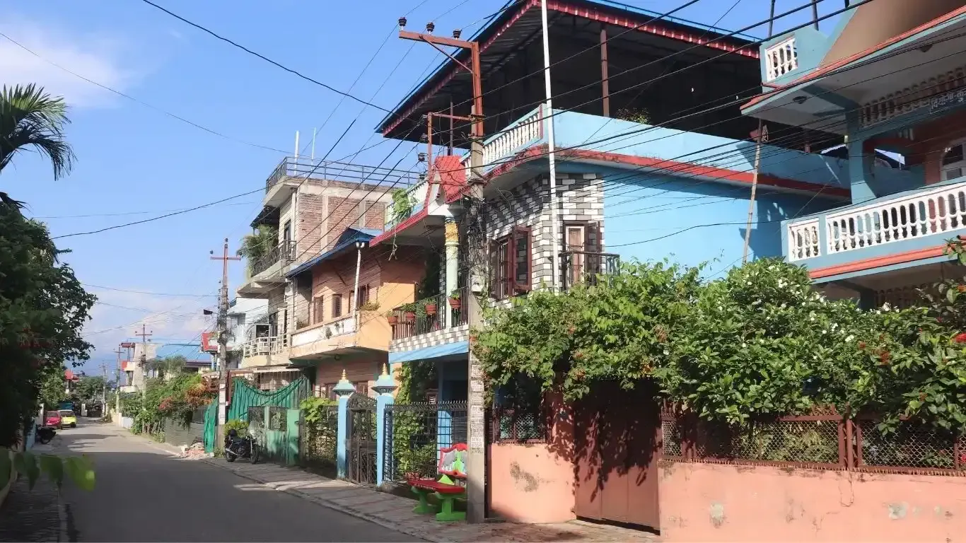 house for sale Bharatpur, Namuna Tole house, Bharatpur-10 real estate, exchange property Chitwan, land with wide mohoda, 2-storey house near college, house with parking & garden Bharatpur, Gitanagar exchange house, commercial house Chitwan