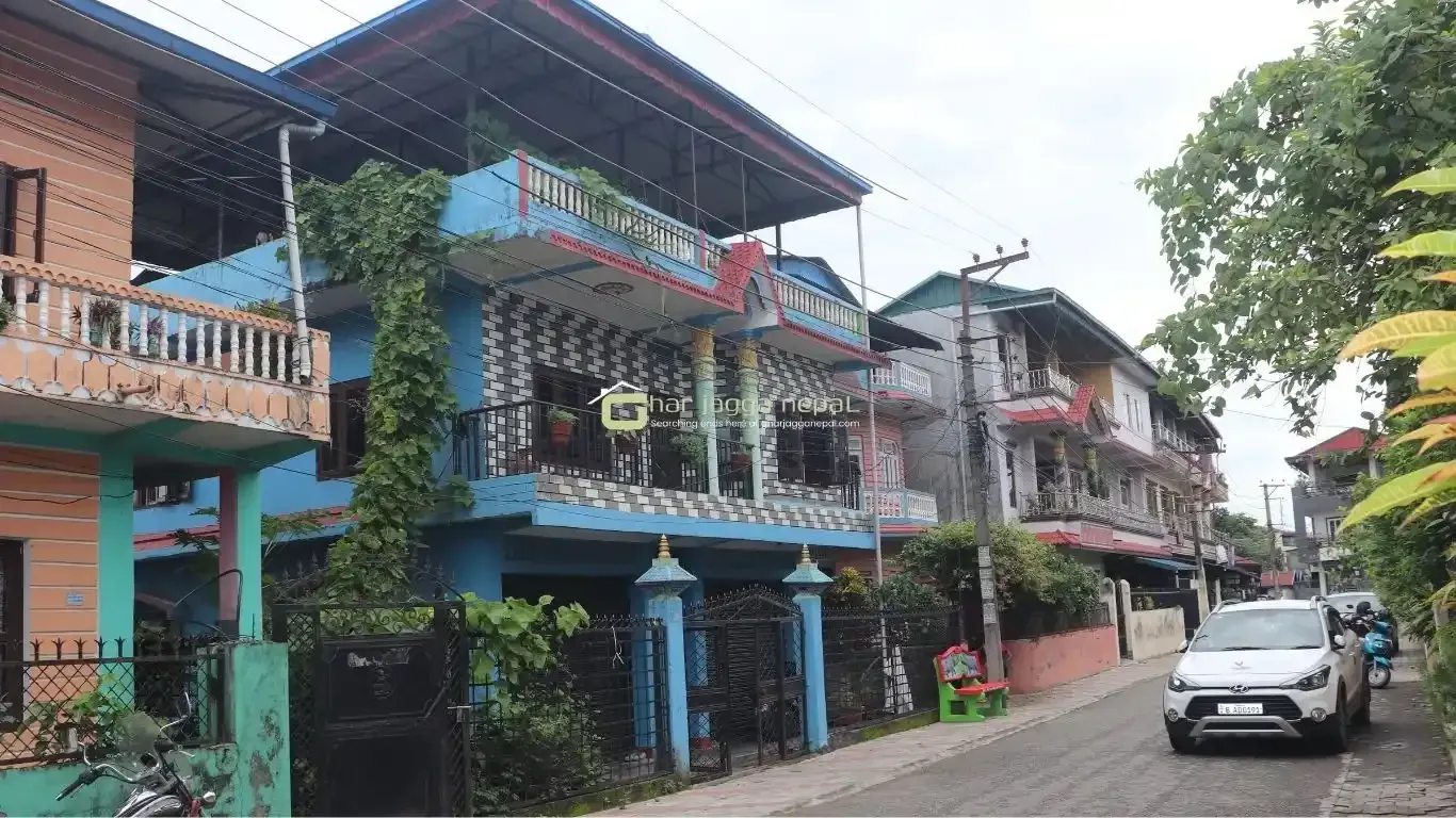 house for sale Bharatpur, Namuna Tole house, Bharatpur-10 real estate, exchange property Chitwan, land with wide mohoda, 2-storey house near college, house with parking & garden Bharatpur, Gitanagar exchange house, commercial house Chitwan