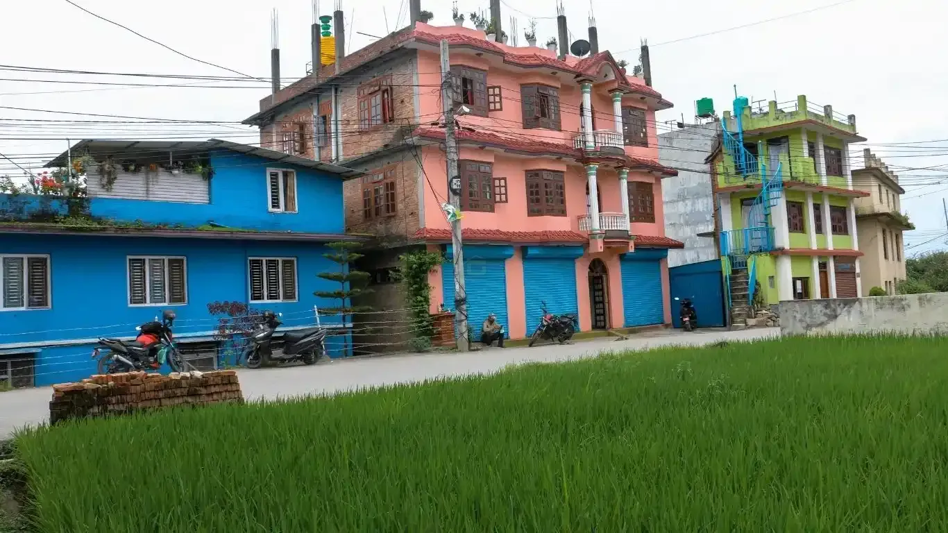 Bhaktapur main road land, Saraswotikhel commercial land, land for sale Changunarayan, 12 Aana mixed-use land, roadside land Bhaktapur, blacktop frontage plot Kathmandu Valley