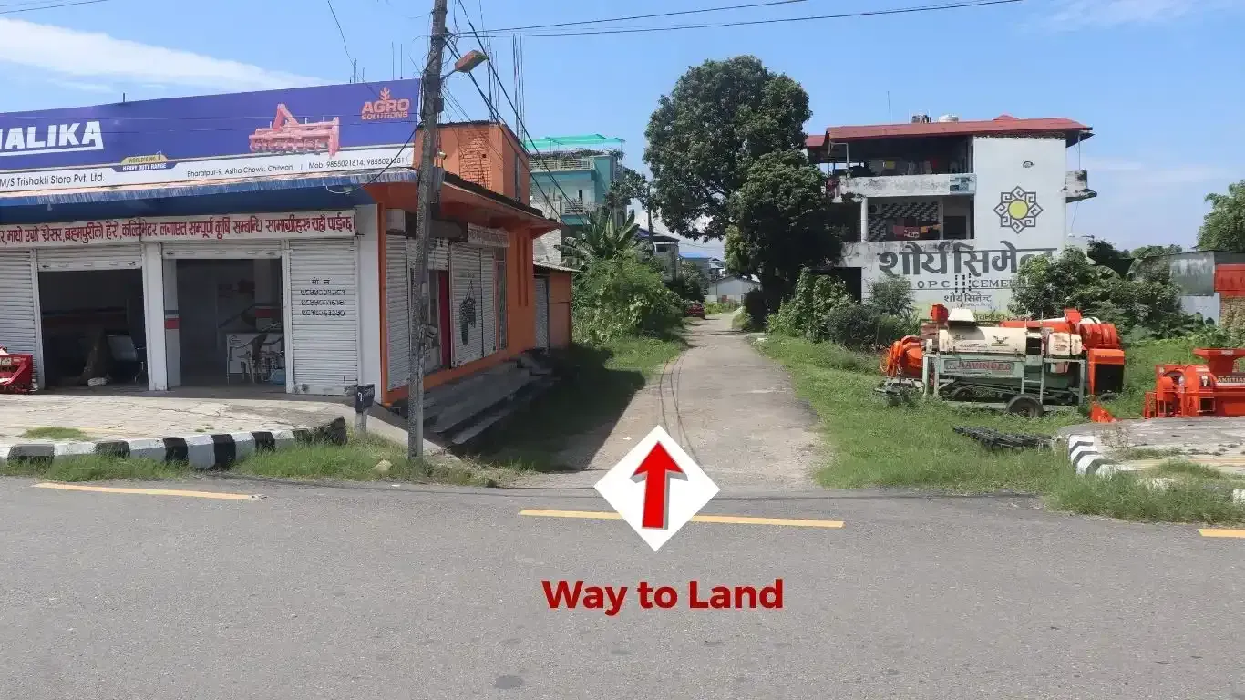 Bharatpur land for sale, Basanta Chowk land, 8.75 dhur plot Bharatpur, Chitwan land property, highway access land Nepal, south-facing land Bharatpur, real estate Chitwan